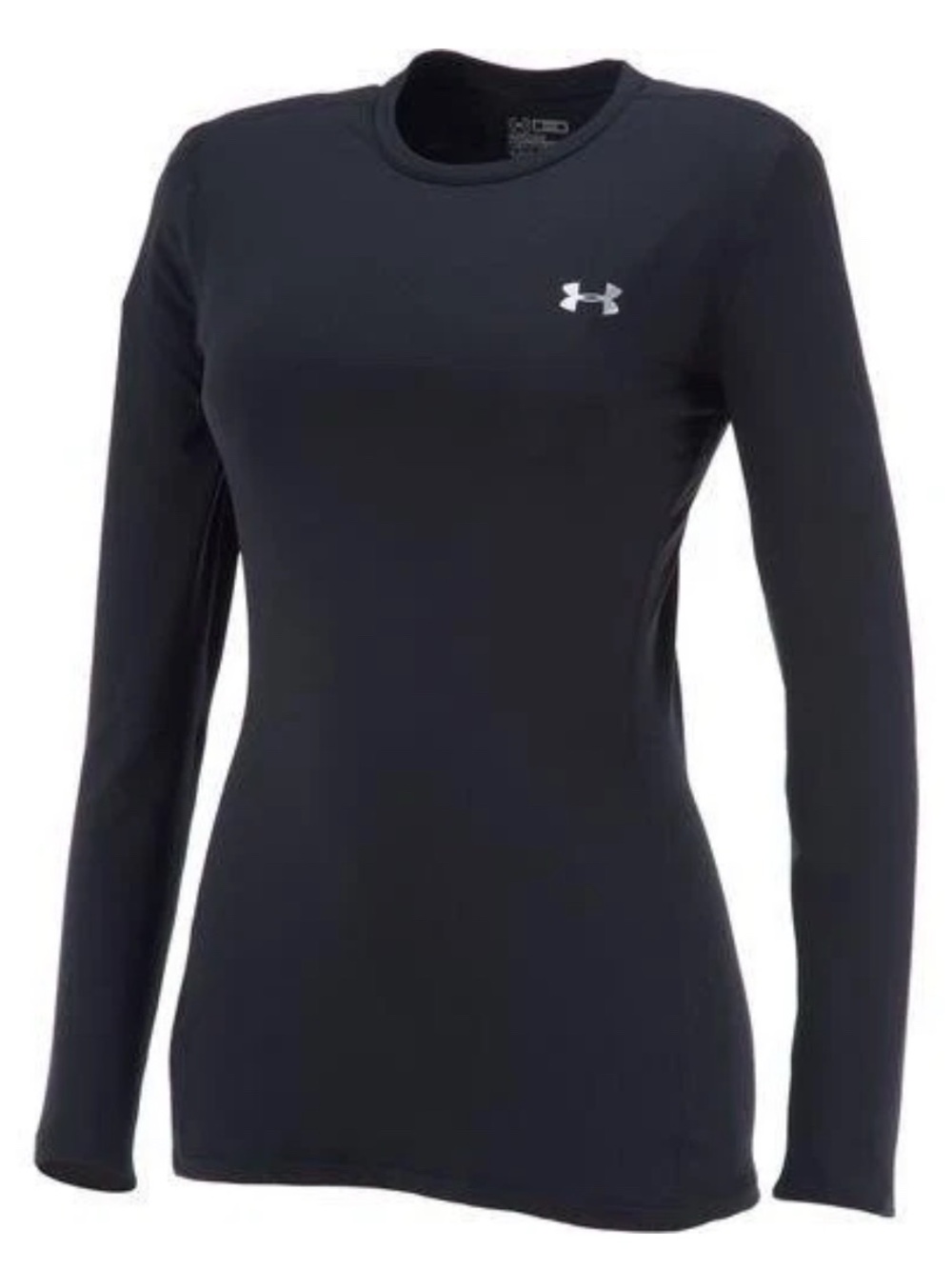 Under Armour Women's Long Sleeve Crew Performance Tee - Black Women’s L